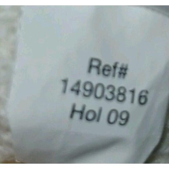 Eddie Bauer Men's L 1/4 zip Pullover Sweater Cream/OffWhite Striped Knit Preppy - Picture 13 of 16